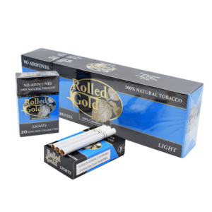 [Flips] Rolled Gold Full Light (King Size / a case of 50 cartons)